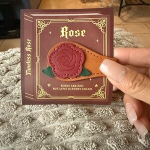 Timeless Rose Leather Keychain